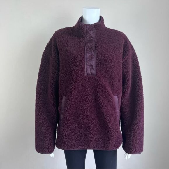 ATHLETA Cozy Sherpa Snap Sweatshirt - L - Picture 2 of 10